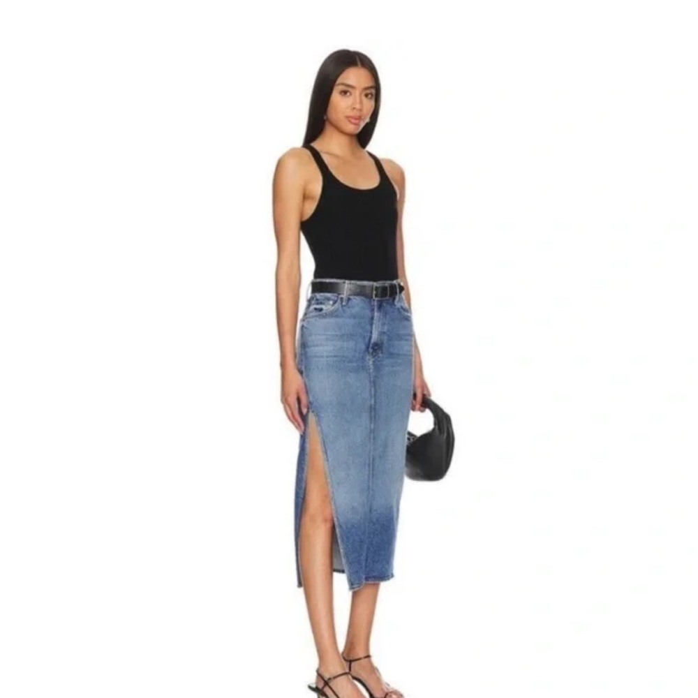MOTHER - Split Second MIDI denim skirt - like new!